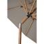 Sonnenschirm 'Pino' wood/taupe-meliert Ø 300 cm, mit Kurbel