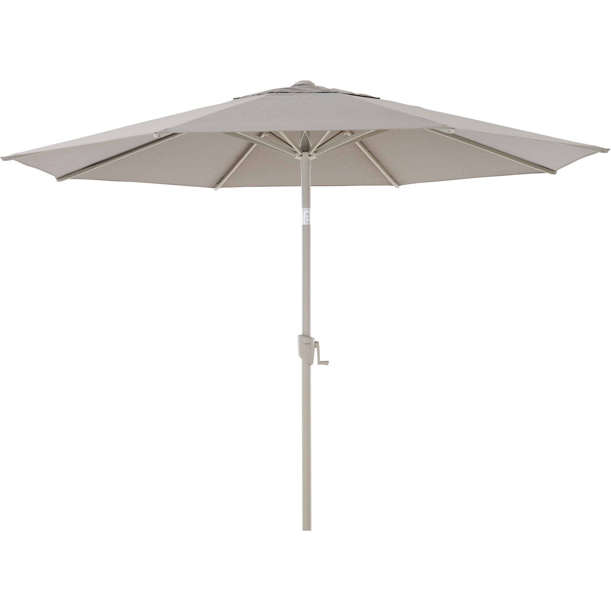 Sonnenschirm 'Pino' taupe-meliert Ø 300 cm, mit Kurbel
