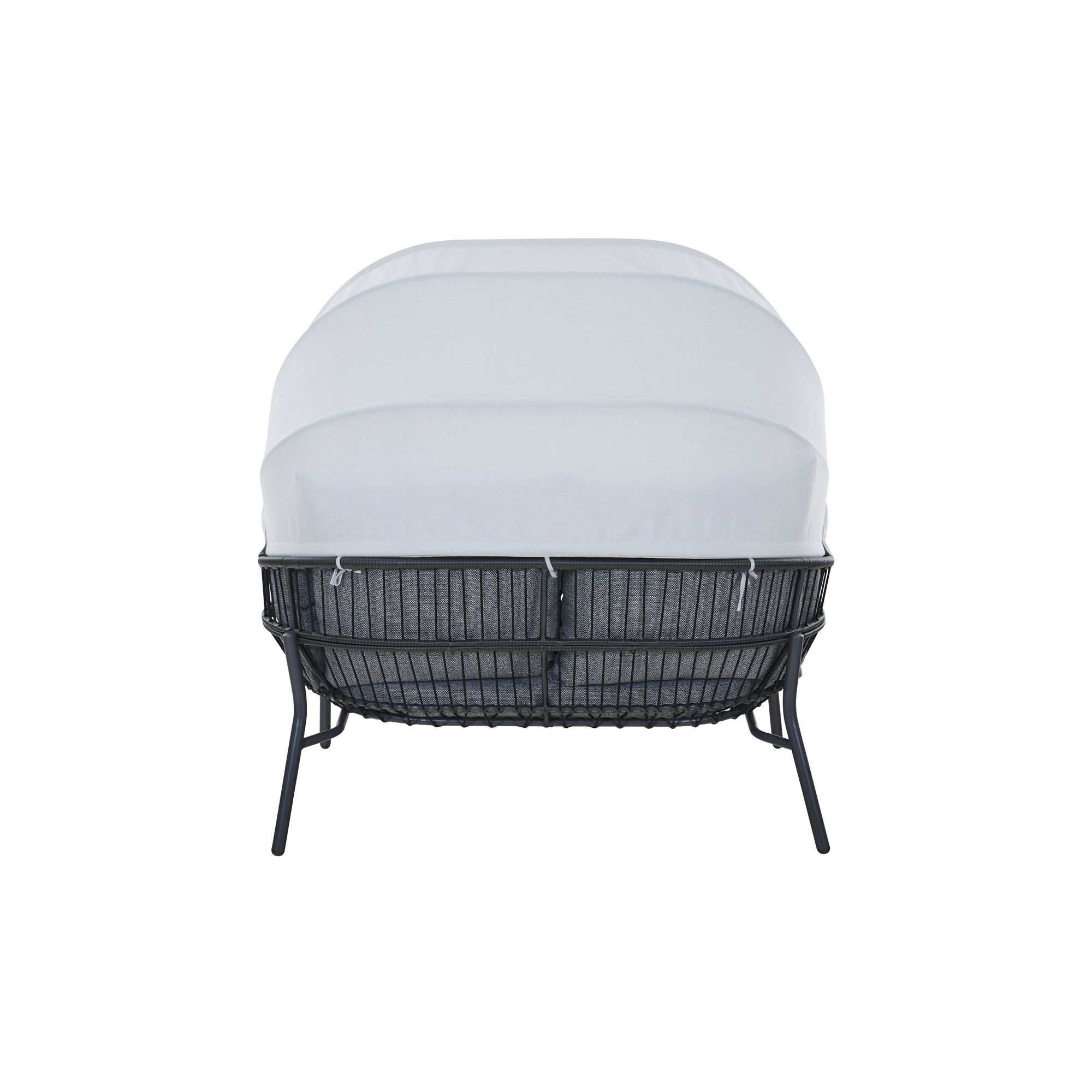 Lounge-Set 'Bali' anthrazit/grau 151,5 x 158 x 87 cm 4-teilig