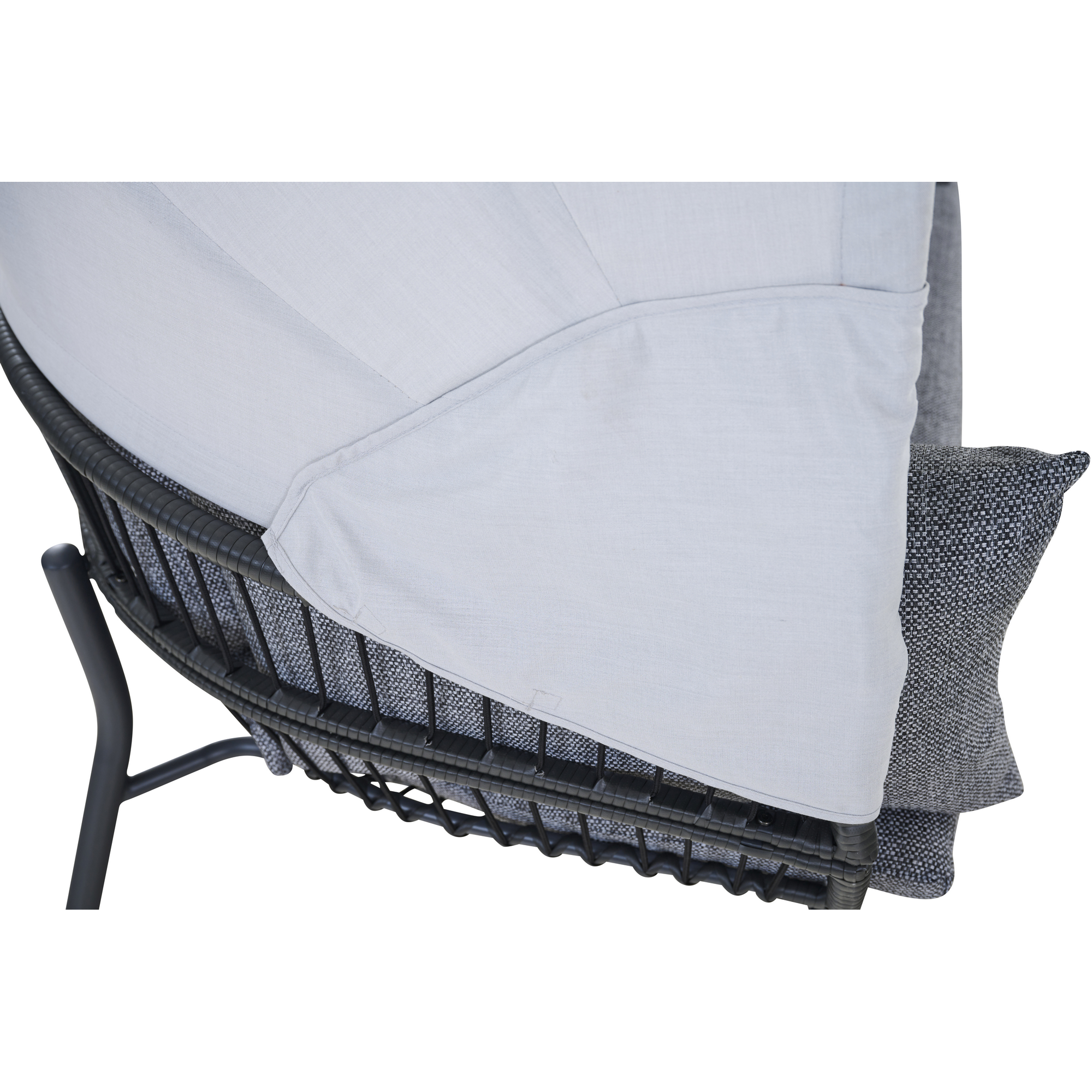 Lounge-Set 'Bali' anthrazit/grau 151,5 x 158 x 87 cm 4-teilig