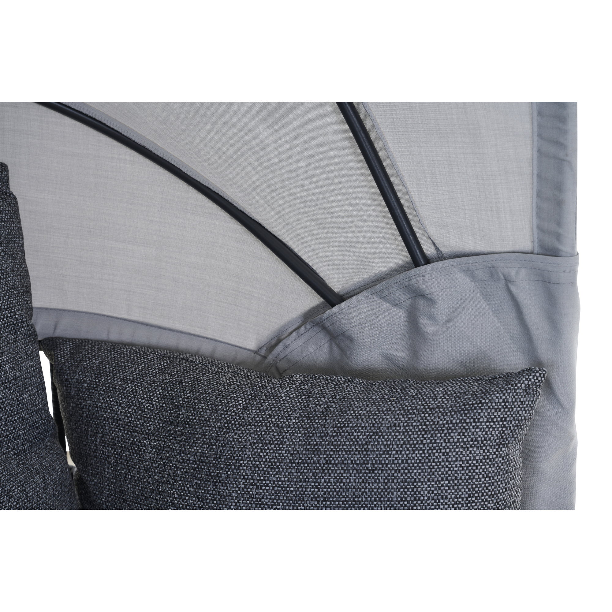 Lounge-Set 'Bali' anthrazit/grau 151,5 x 158 x 87 cm 4-teilig