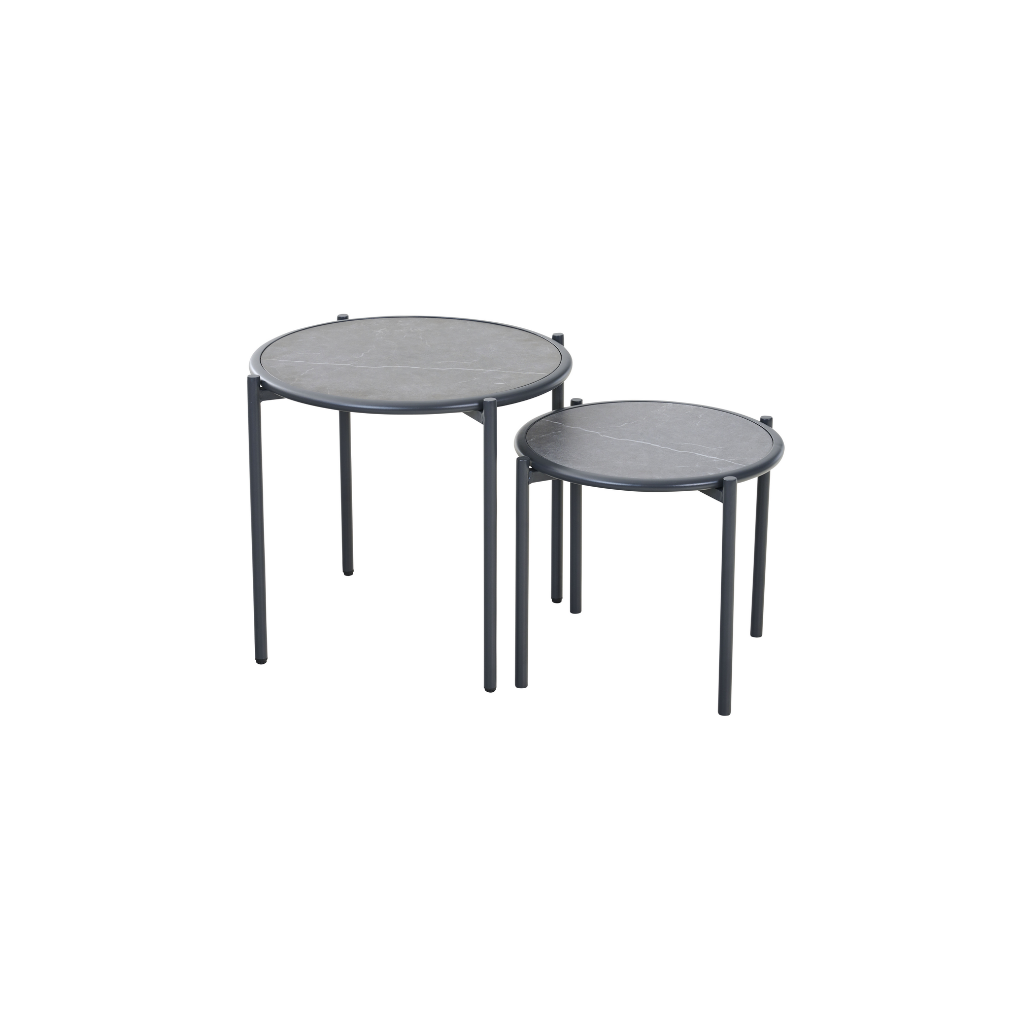 Lounge-Set 'Bali' anthrazit/grau 151,5 x 158 x 87 cm 4-teilig