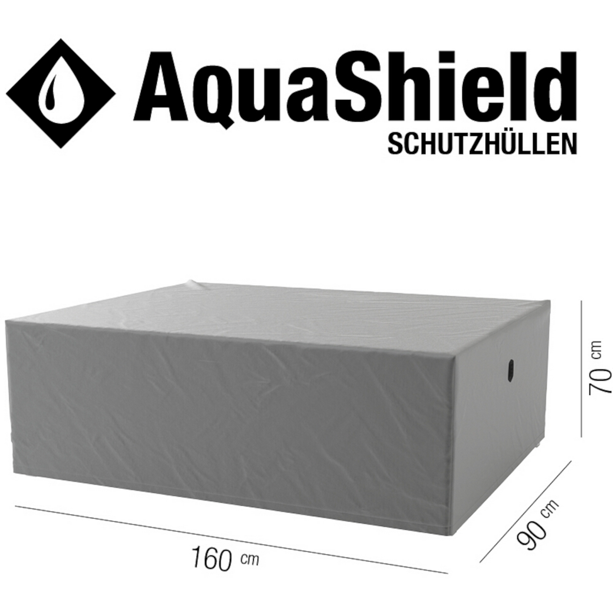 Gartentisch-Schutzhülle 'AquaShield' hellgrau 160 x 90 x 70 cm