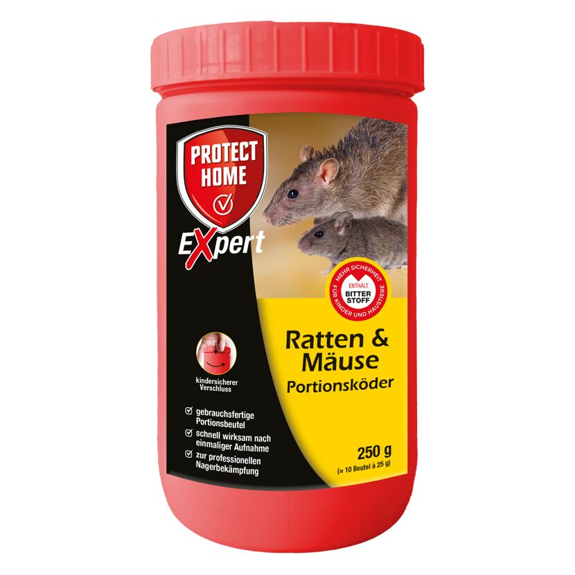 Portionsköder 'Expert' für Ratten und Mäuse 250 g