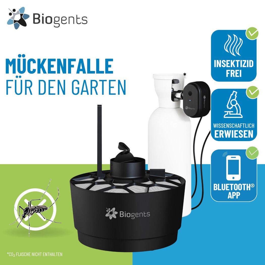 Mückenfalle 'Aero Trap Plus' mit Flasche und Funktionen