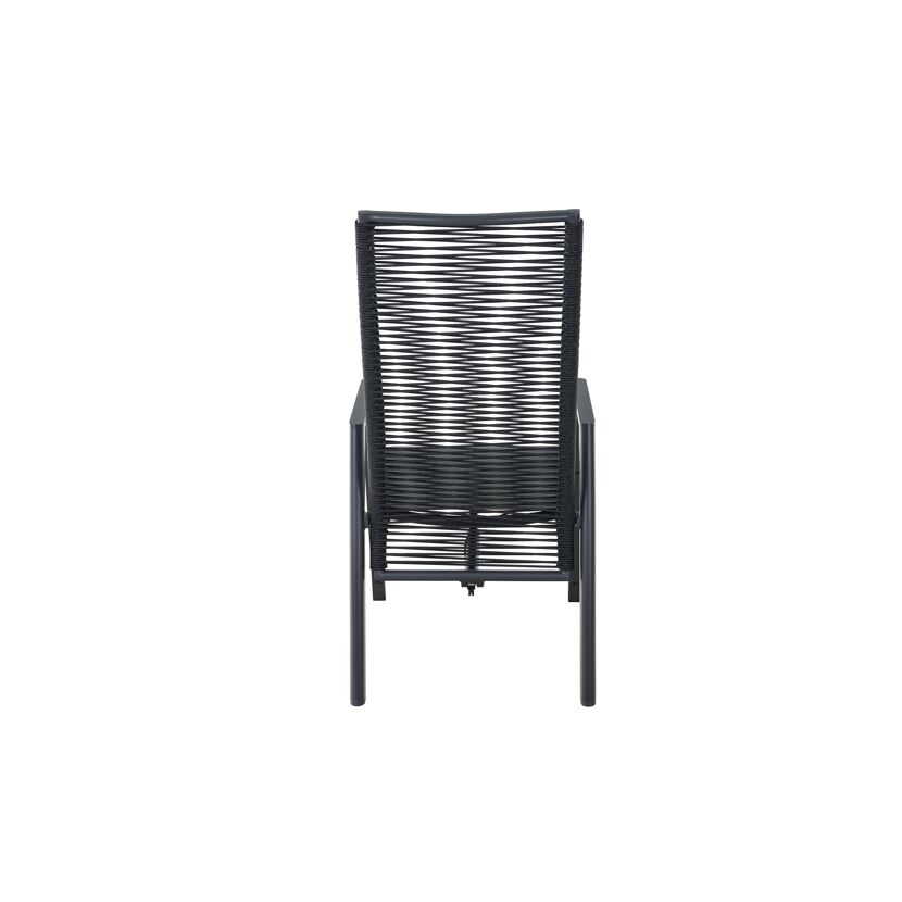 Gartenstuhl 'Bologna' Aluminium anthrazit 56,5 x 77 x 77 cm