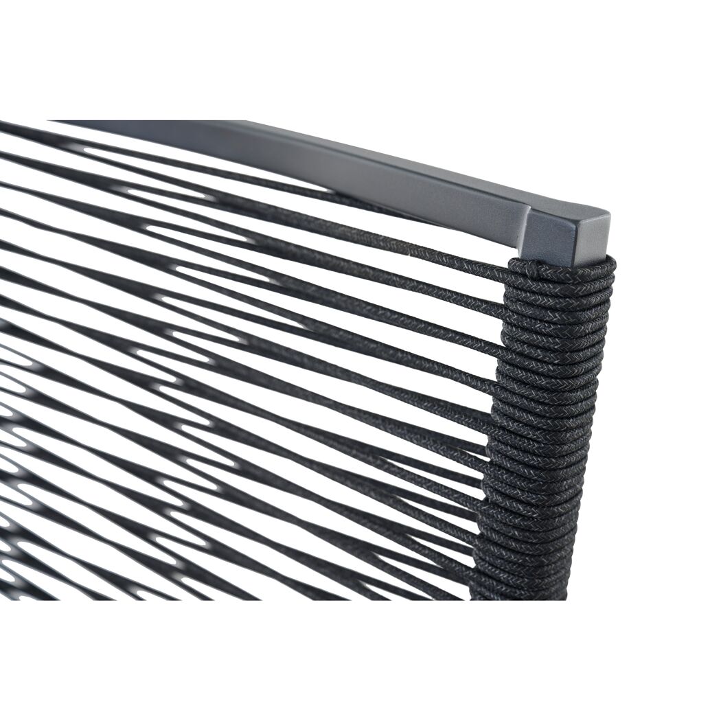 Gartenstuhl 'Bologna' Aluminium anthrazit 56,5 x 77 x 77 cm