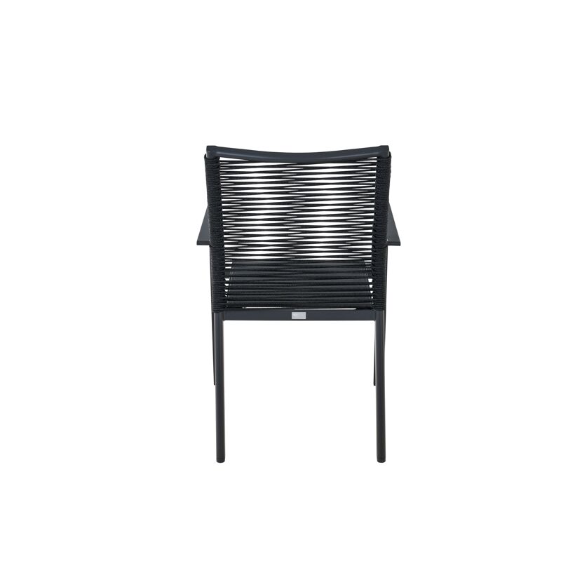 Gartenstuhl 'Bologna' stapelbar Aluminium anthrazit 57 x 65 x 65 cm