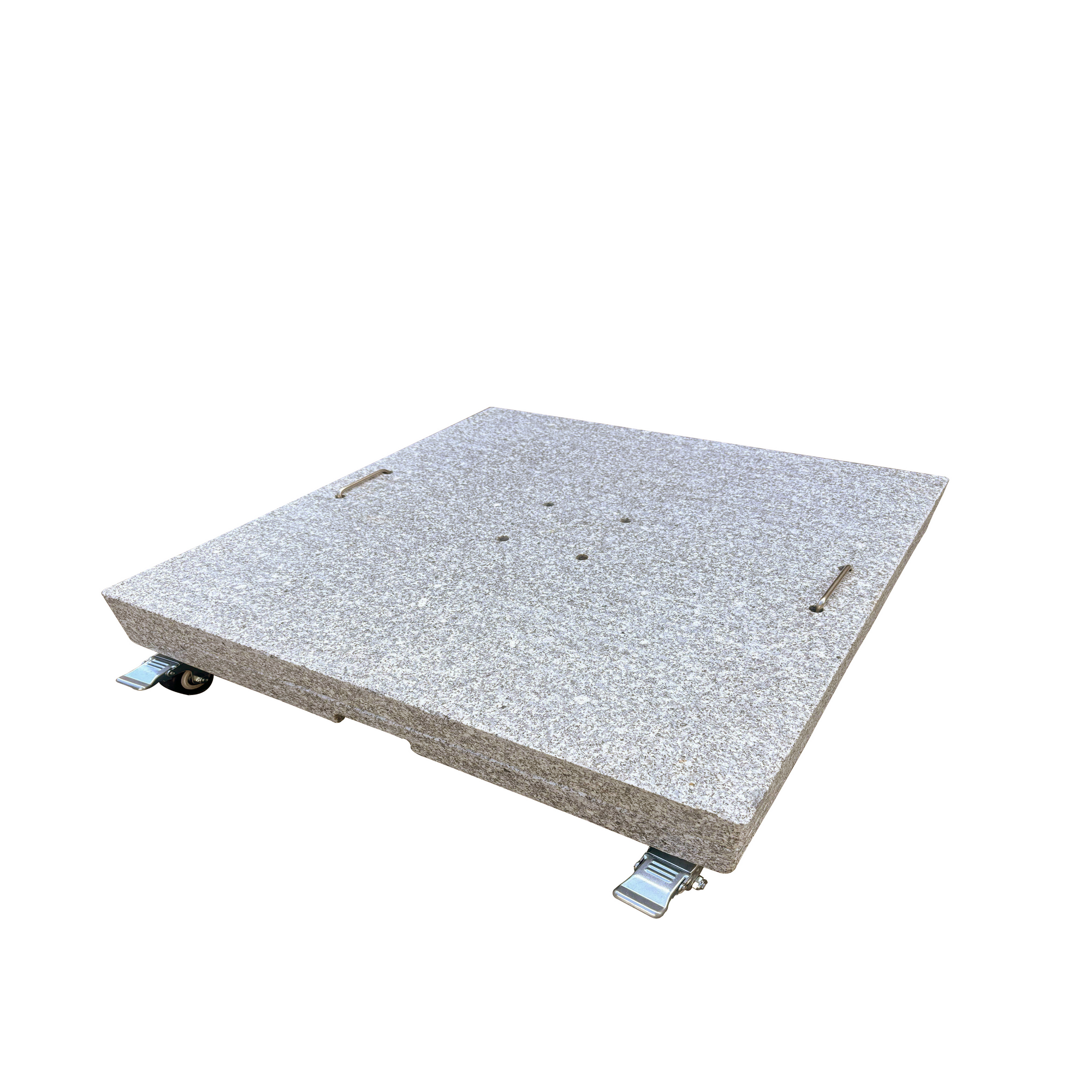 Sonnenschirmständer 'Ennio' mit Rollen 76 x 76 x 5 cm hellgrau, 150 kg