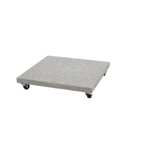 Sonnenschirmständer 'Ennio' mit Rollen 80 x 80 x 7 cm hellgrau, 120 kg