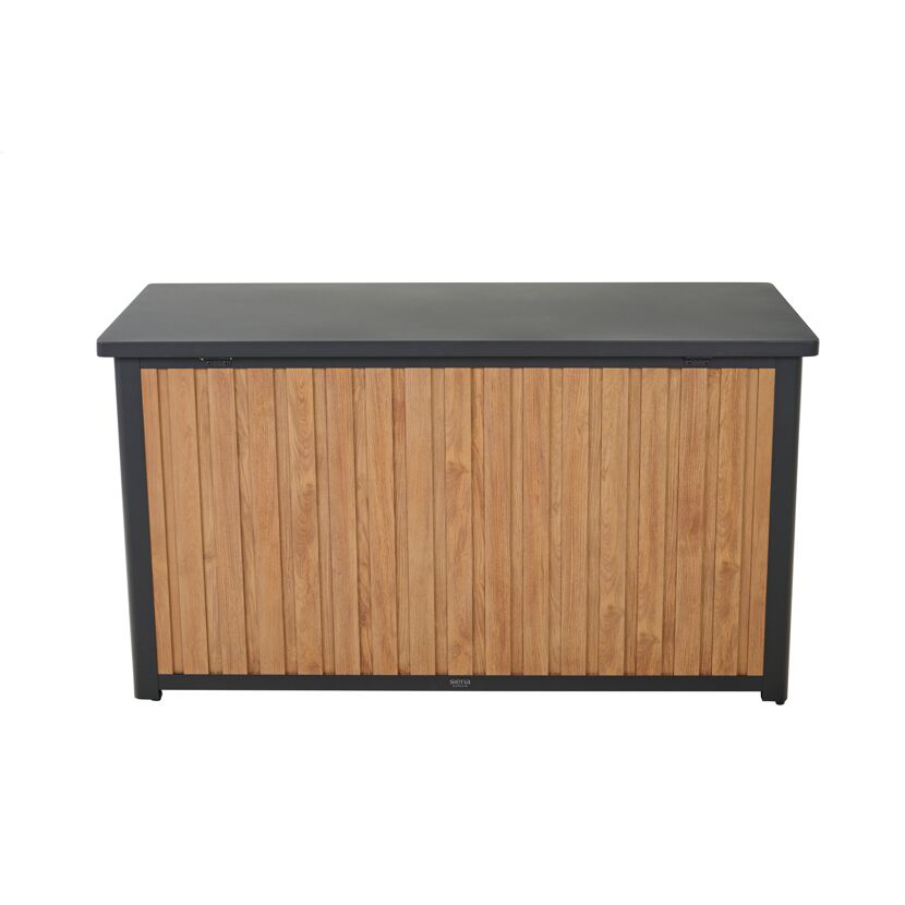 Kissenbox 'Sabano' Aluminium braun/anthrazit 135 x 75 x 58 cm