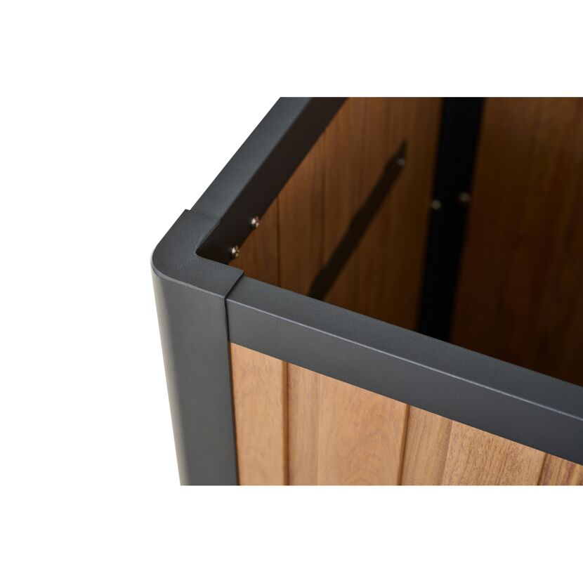 Kissenbox 'Sabano' Aluminium braun/anthrazit 135 x 75 x 58 cm