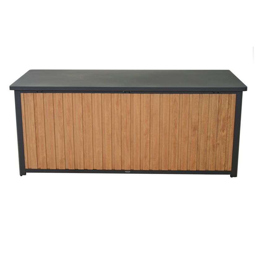 Kissenbox 'Sabano' Aluminium braun/anthrazit 181 x 79 x 75 cm