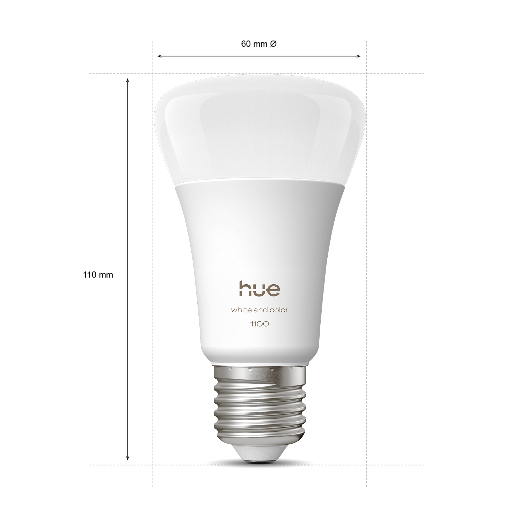 LED-Lampe 'Hue White & Color Ambiance' weiß bis bunt E27 8,1 W 1100 lm