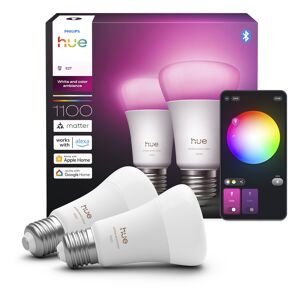 LED-Lampe 'Hue White & Color Ambiance' weiß bis bunt E27 8,1 W 1100 lm, 2er Pack