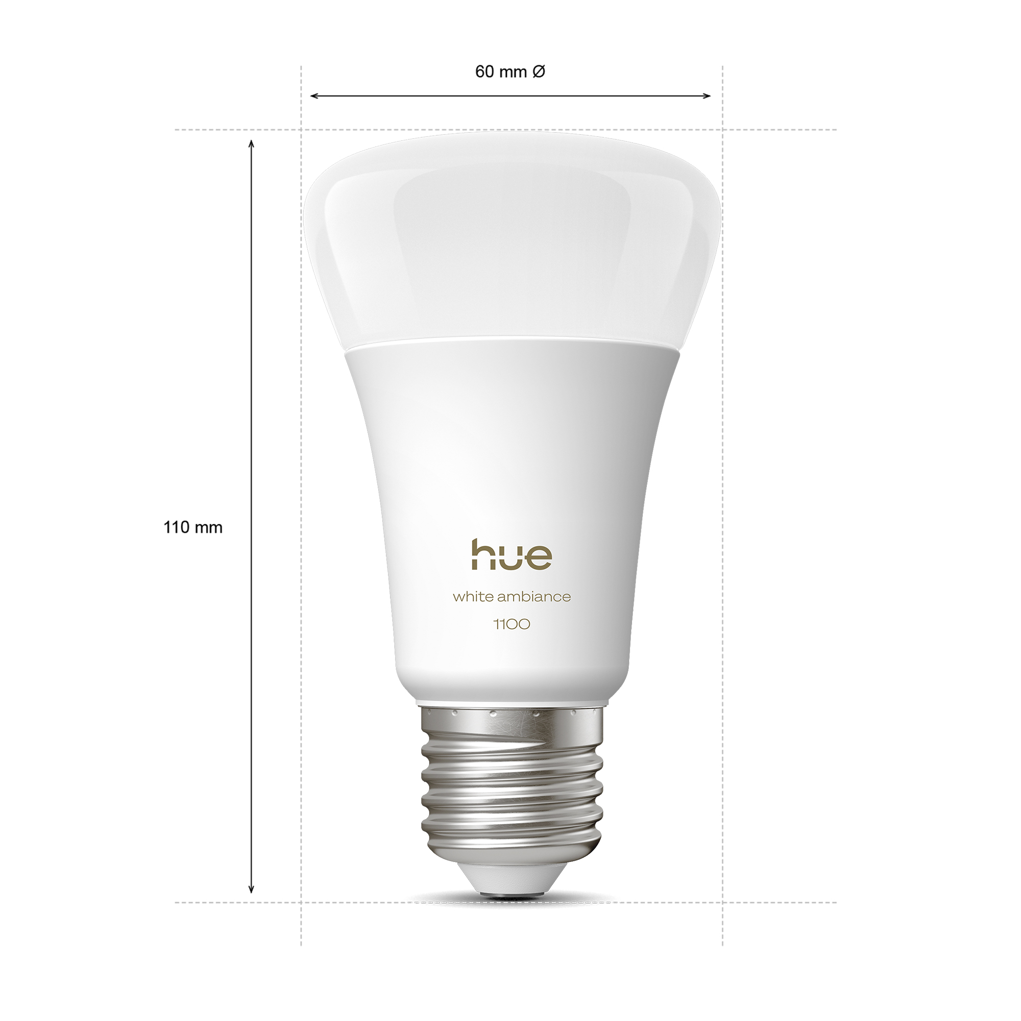 LED-Lampe 'Hue White Ambiance' weiß E27 8,1 W 1100 lm