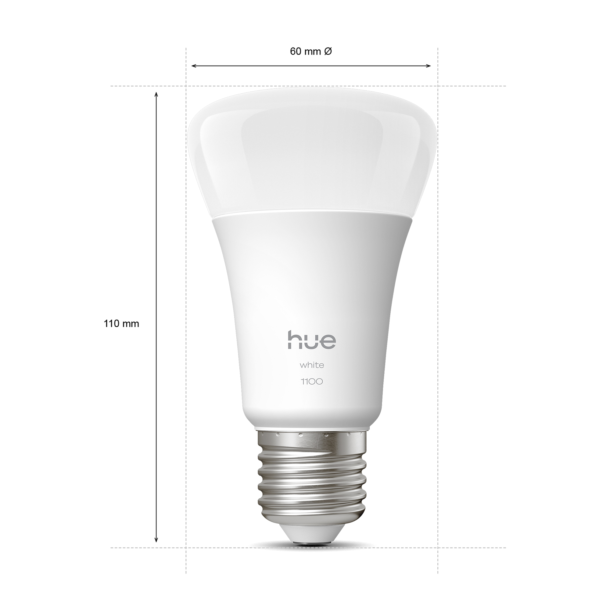 LED-Lampe 'Hue White' weiß E27 9,5 W 1100 lm, 2er Pack