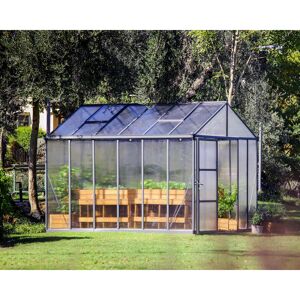 Gewächshaus 'Glory' 253 x 364 cm mit 10 mm Hohlkammerplatten grau