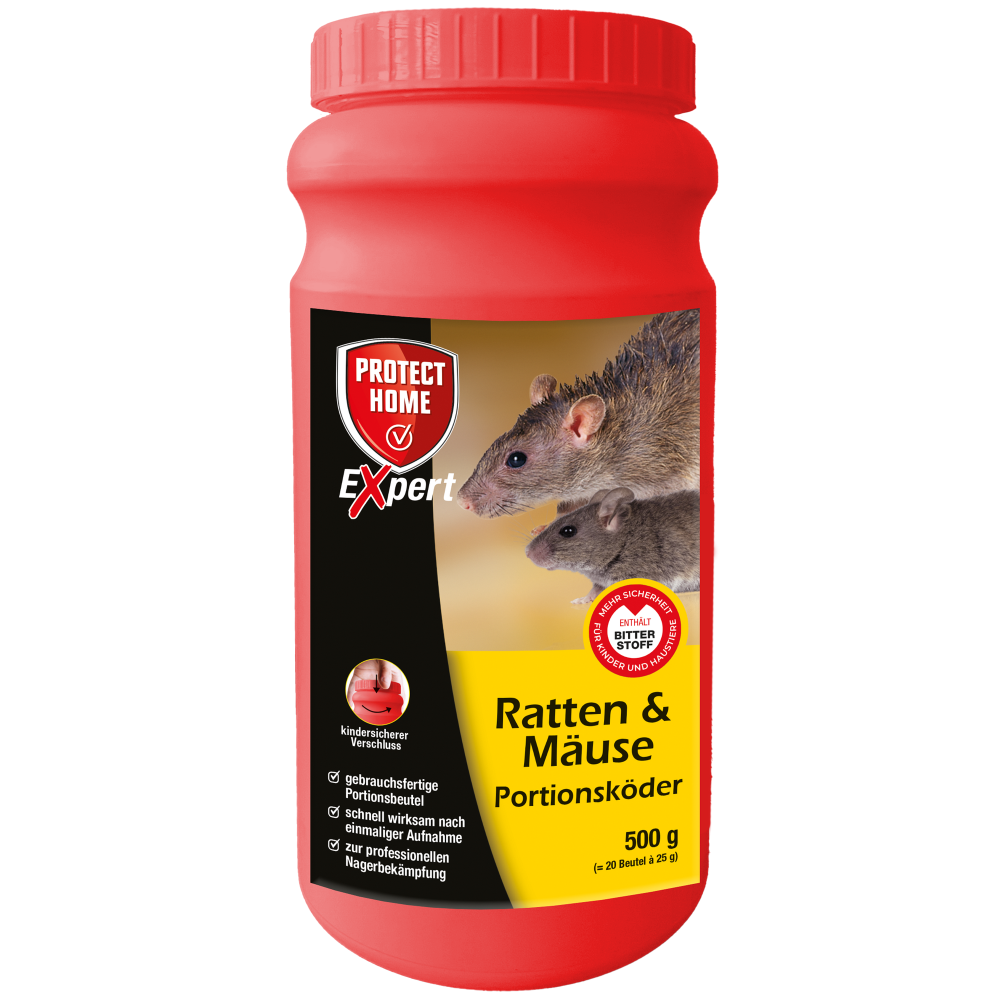 Portionsköder 'Expert' für Ratten und Mäuse 500 g