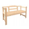 Gartenbank 'Ania' 2-Sitzer natur 118 x 73,5 x 38 cm
