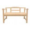 Gartenbank 'Ania' 2-Sitzer natur 118 x 73,5 x 38 cm
