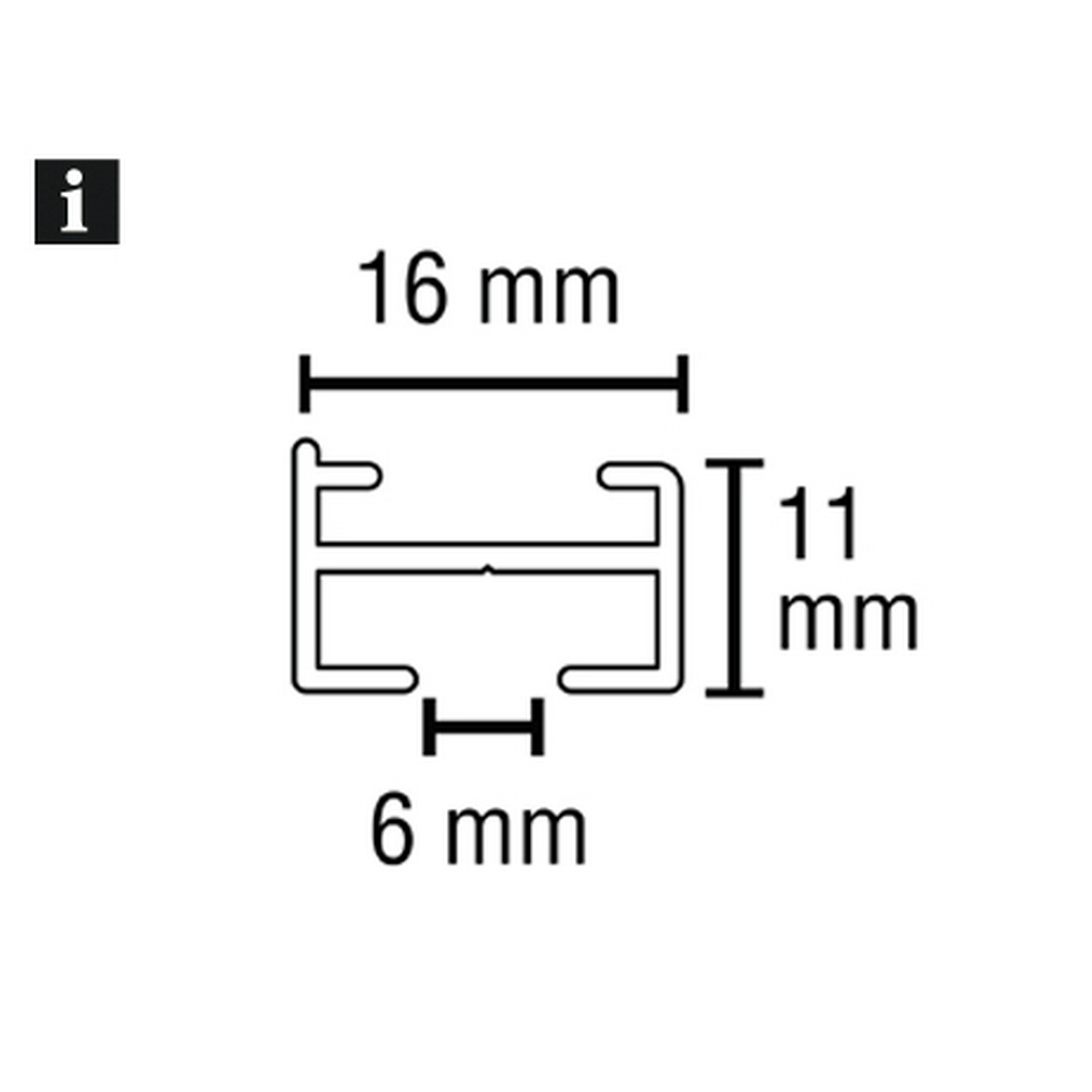 Vorhangschienen-Set 'Lucy' mattschwarz 200 cm