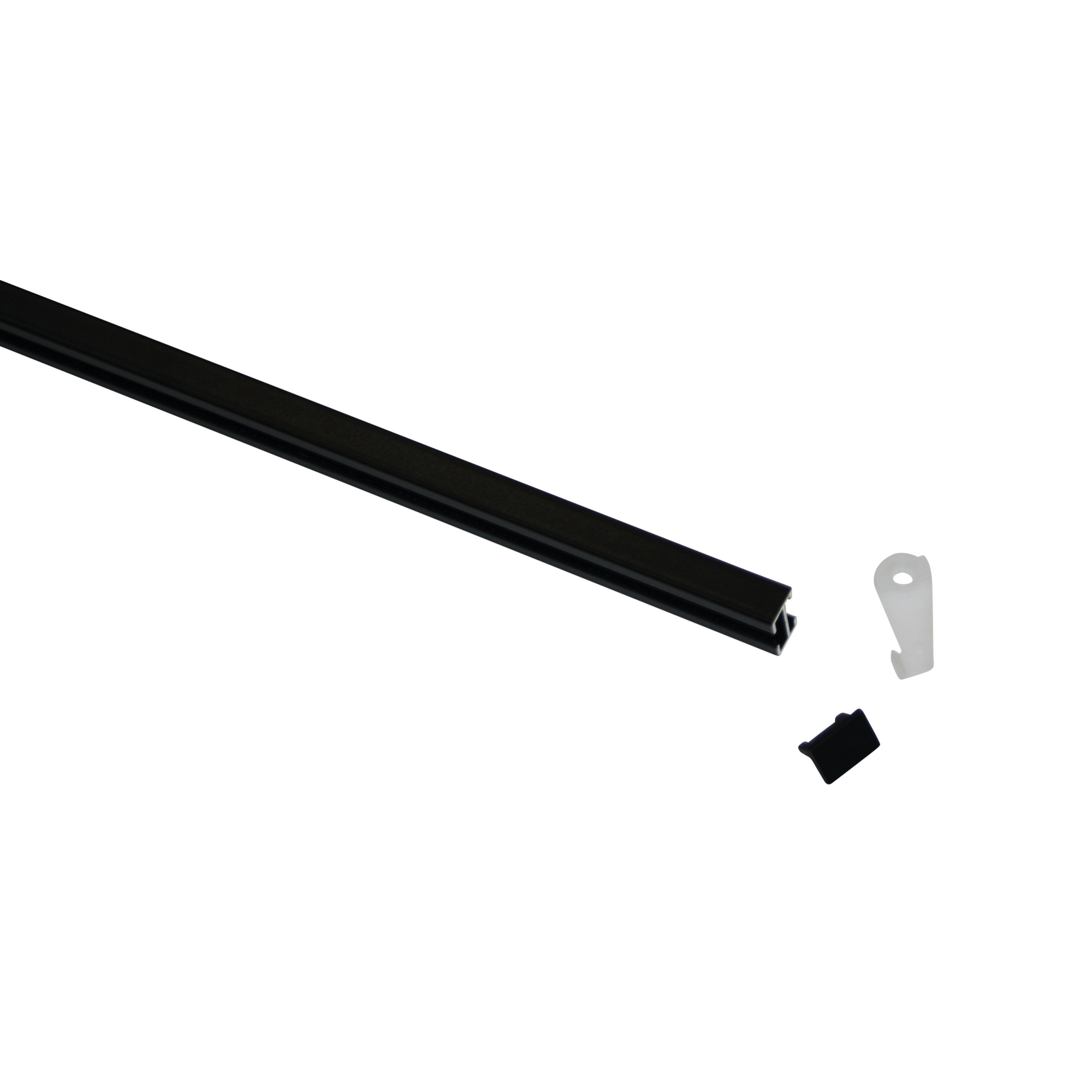 Vorhangschienen-Set 'Lucy' mattschwarz 230 cm