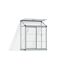 Minigewächshaus 'Lean To' 63,5 x 125 cm mit klaren 0,7 mm Polycarbonatplatten silbern