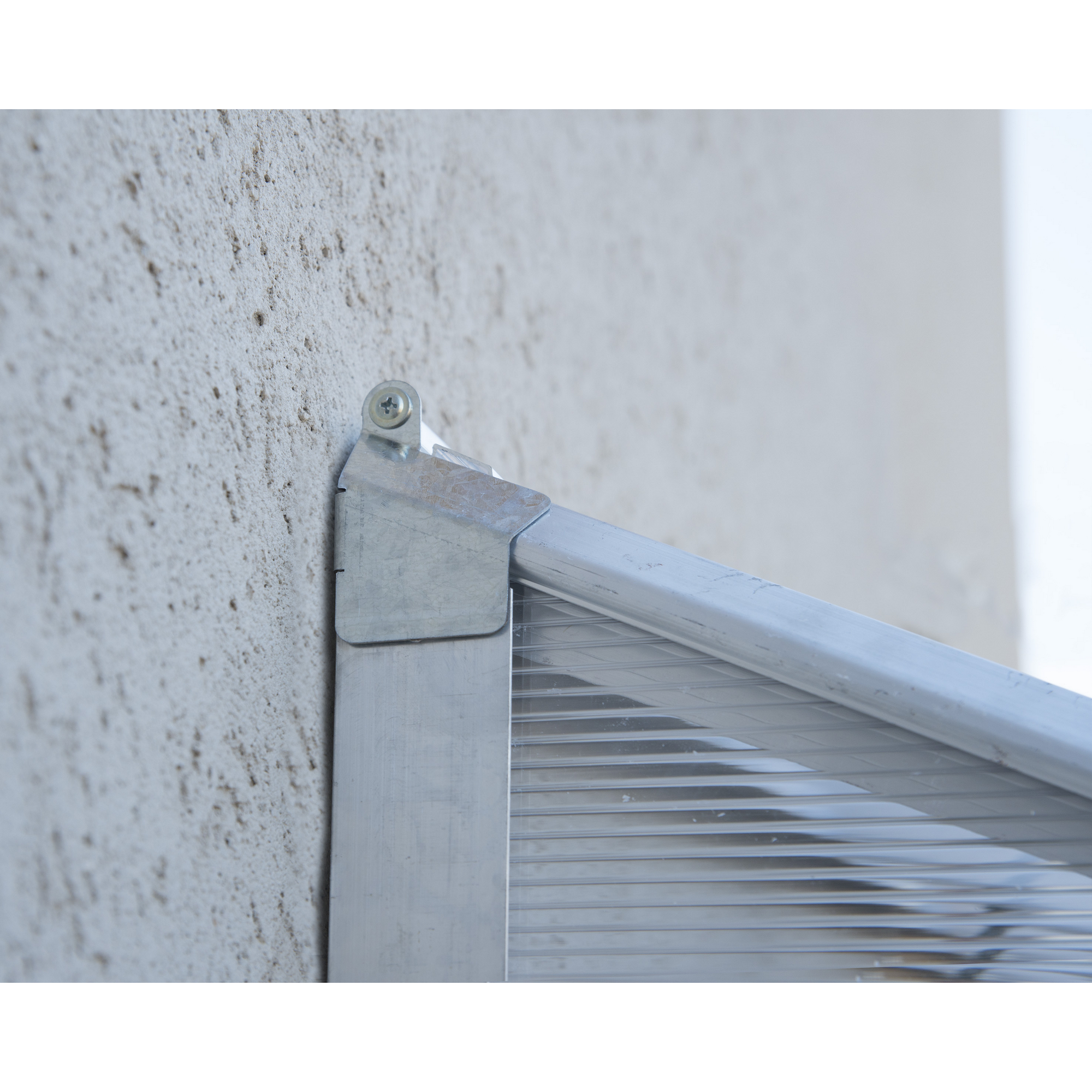 Minigewächshaus 'Lean To' 123,8 x 243,8 cm mit 4 mm Hohlkammerplatten silbern