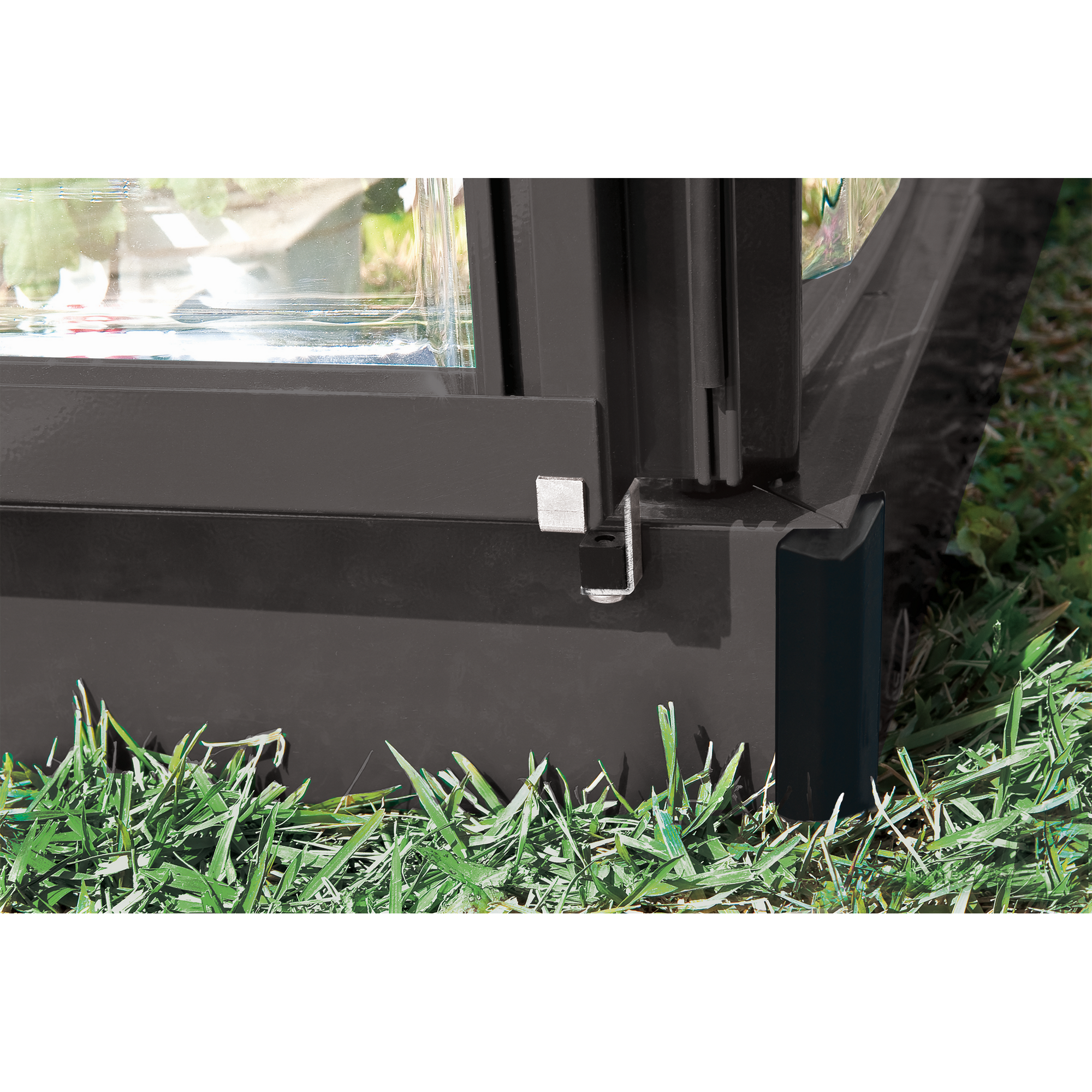 Gewächshaus 'Hybrid' 185 x 247 cm mit 4 mm Hohlkammerplatten grau