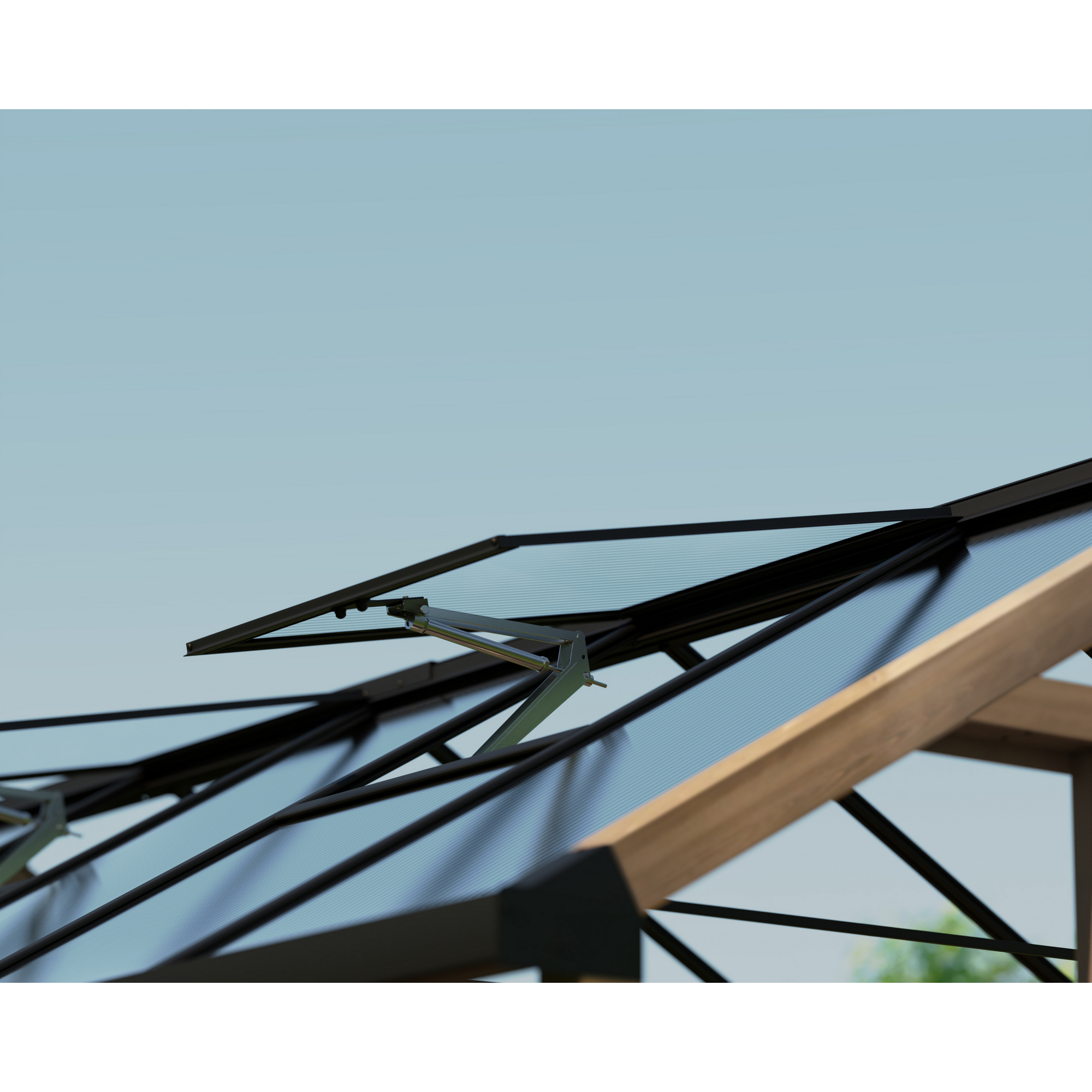 Gewächshaus 'Natura' Zedernholz 237,4 x 364 cm mit 6 mm Doppelstegplatten braun