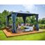 Pavillon 'Palermo' anthrazit 360 x 360 cm Polycarbonat grau