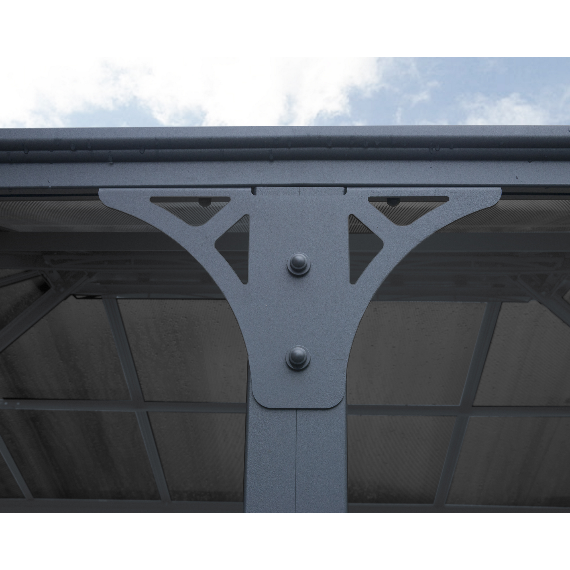 Pavillon 'Martinique' anthrazit 359 x 493 cm Polycarbonat grau