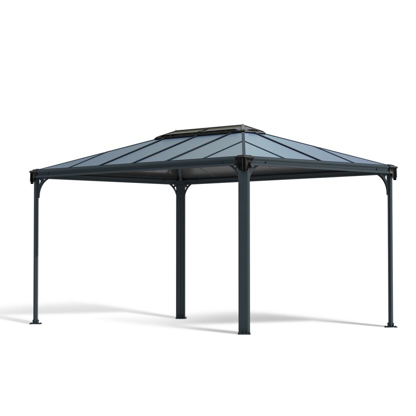Pavillon 'Martinique' anthrazit 296 x 430 cm Polycarbonat grau