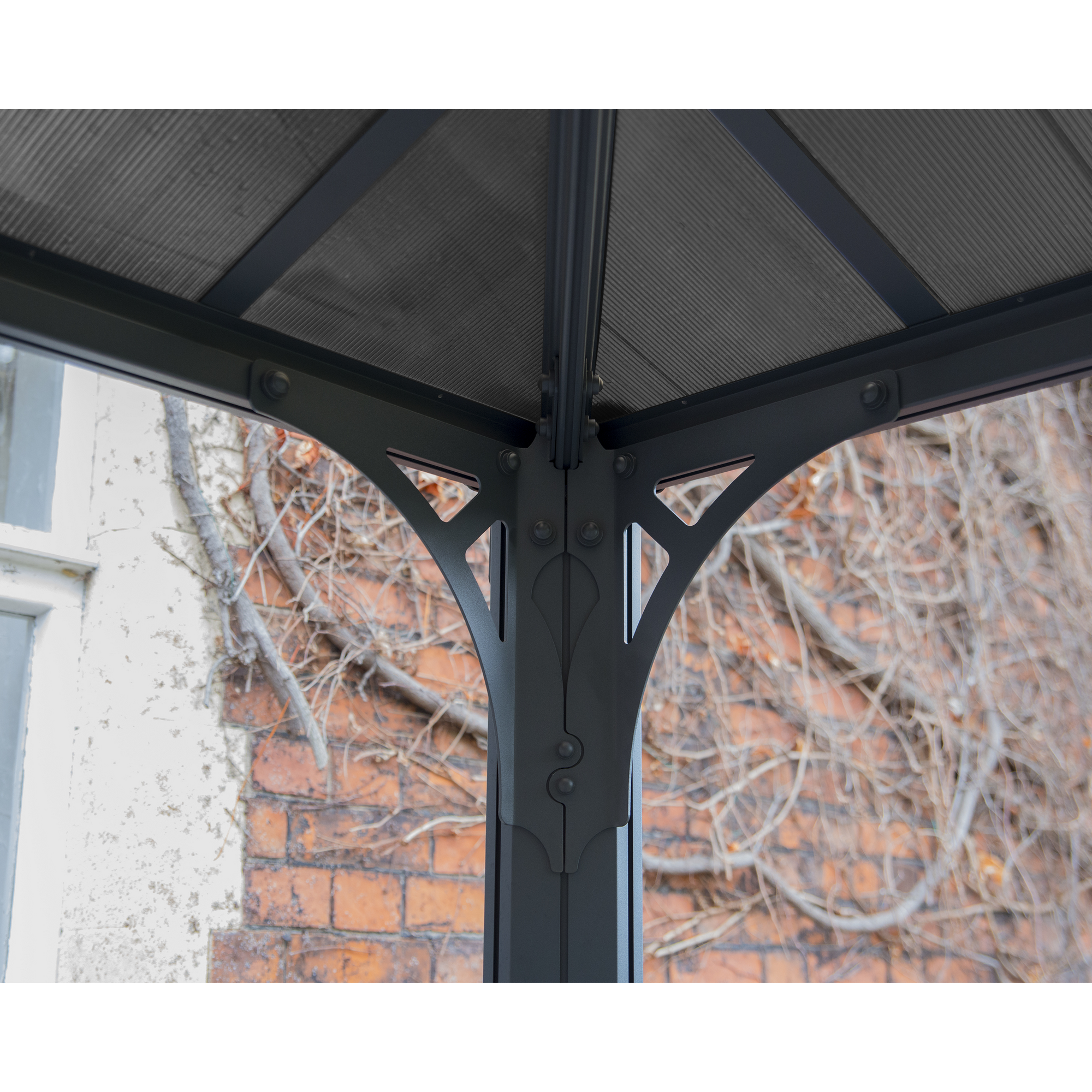 Pavillon 'Martinique' anthrazit 296 x 430 cm Polycarbonat grau