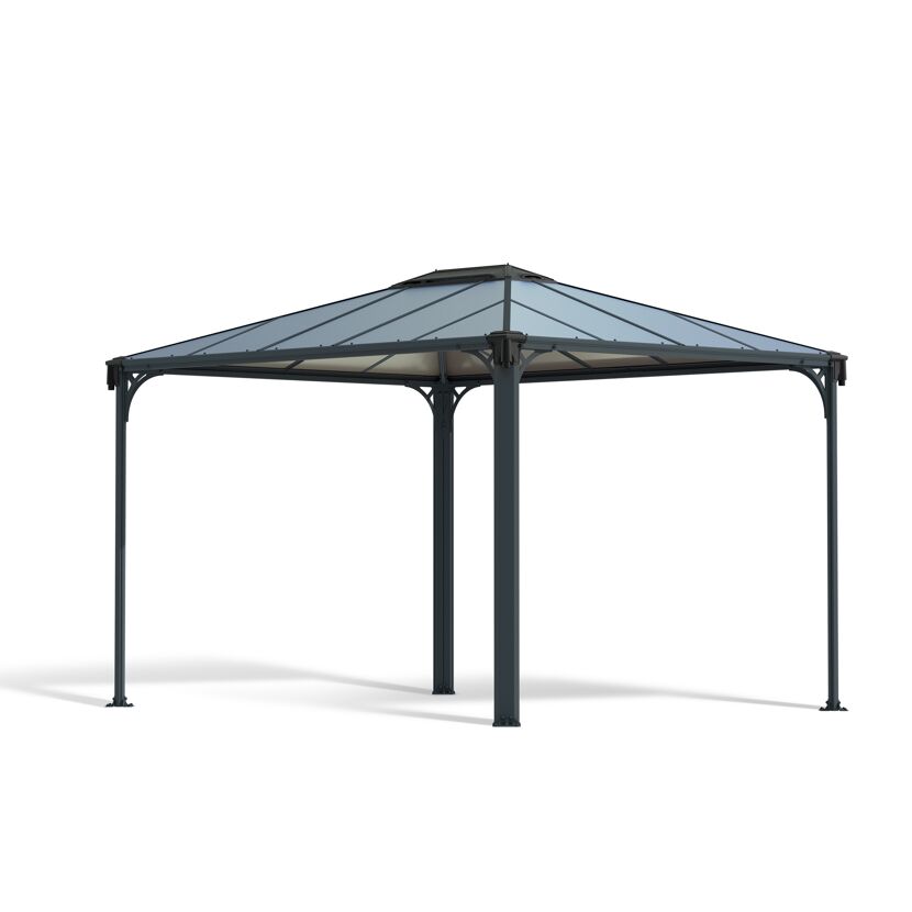 Pavillon 'Martinique' anthrazit 296 x 360 cm Polycarbonat grau