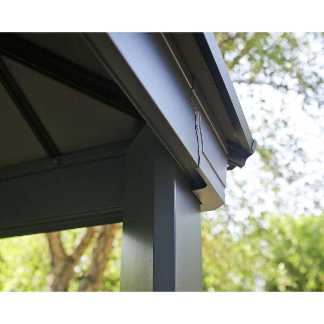 Pavillon 'Dallas' anthrazit 422 x 607 cm Polycarbonat grau