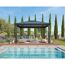 Pavillon 'Dallas' anthrazit 360 x 422 cm Polycarbonat grau