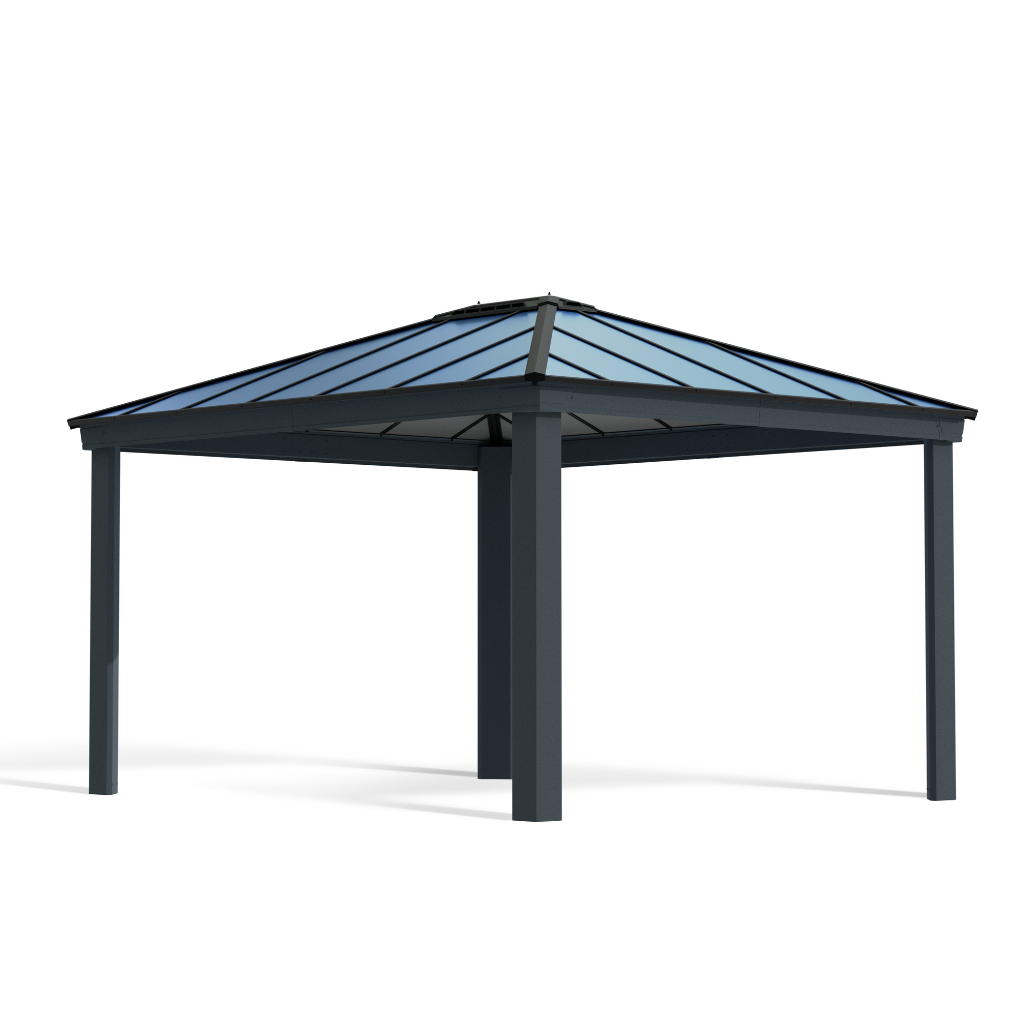 Pavillon 'Dallas' anthrazit 360 x 422 cm Polycarbonat grau