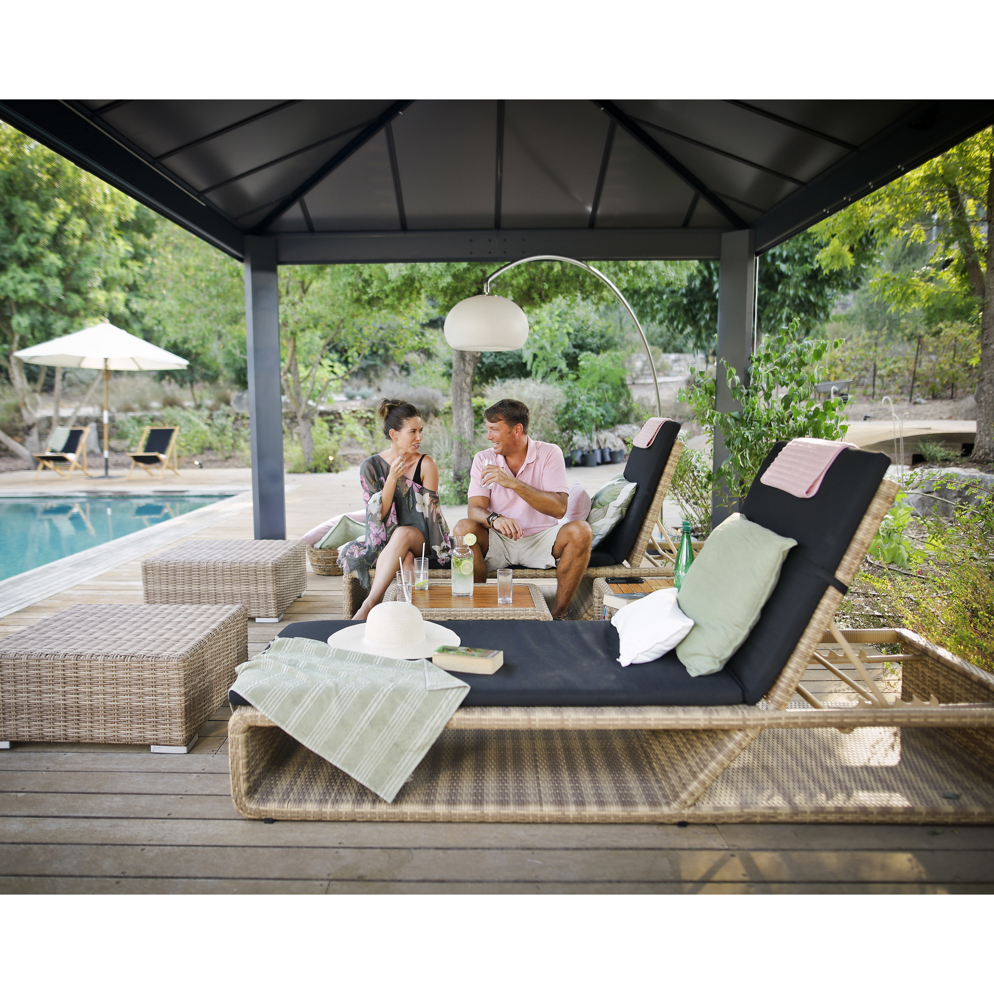 Pavillon 'Dallas' anthrazit 360 x 483 cm Polycarbonat grau