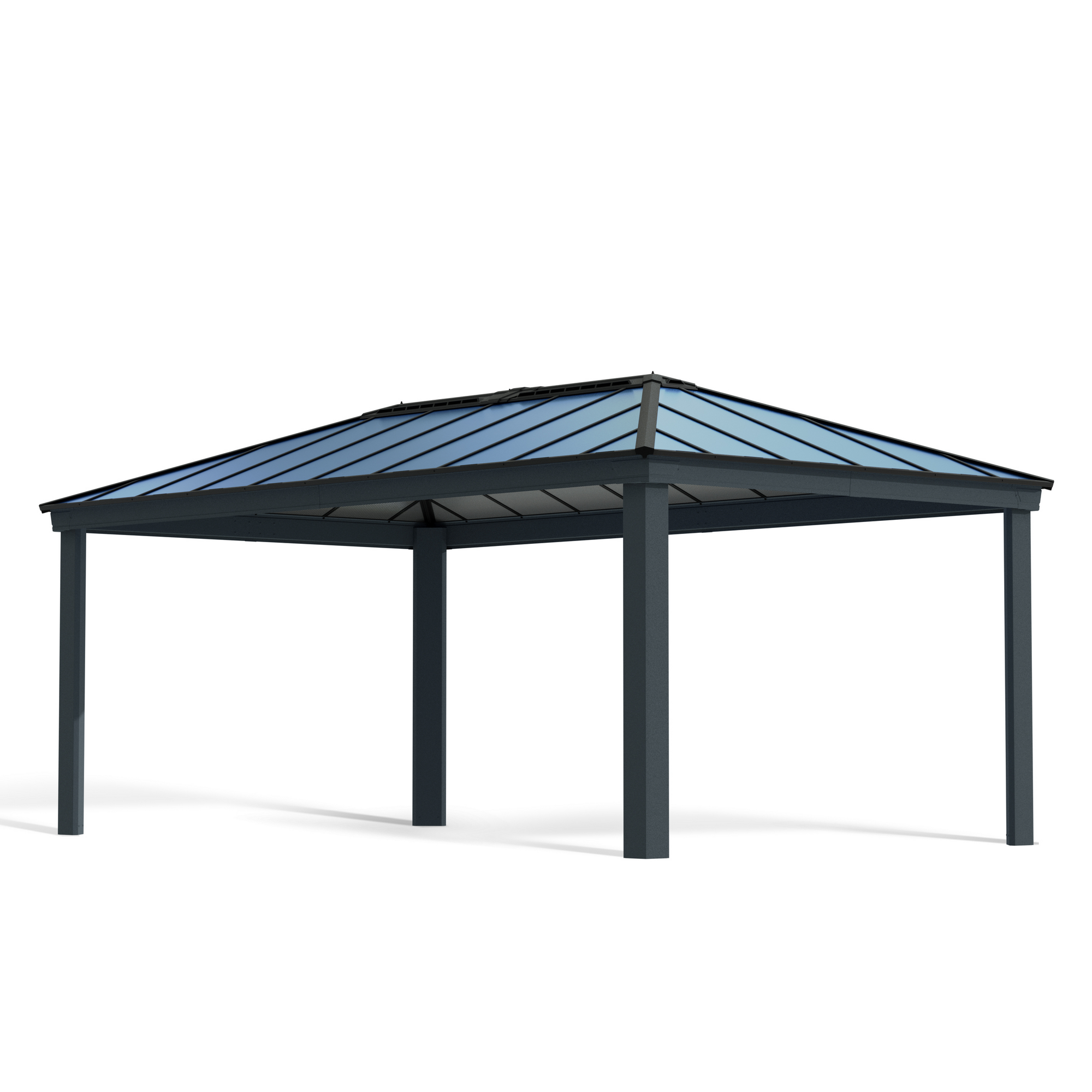 Pavillon 'Dallas' anthrazit 360 x 607 cm Polycarbonat grau
