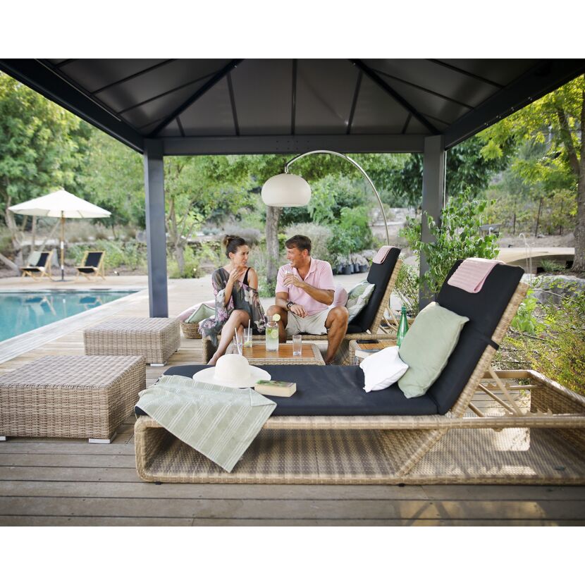 Pavillon 'Dallas' anthrazit 360 x 607 cm Polycarbonat grau