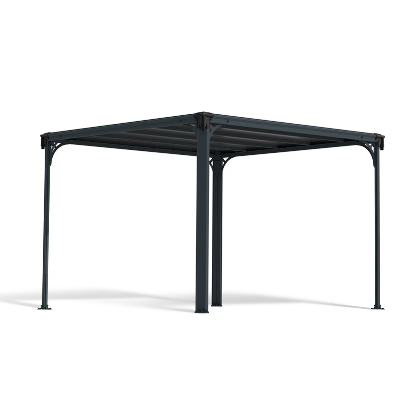 Pavillon 'Milano' anthrazit 309 x 309 cm Polycarbonat grau