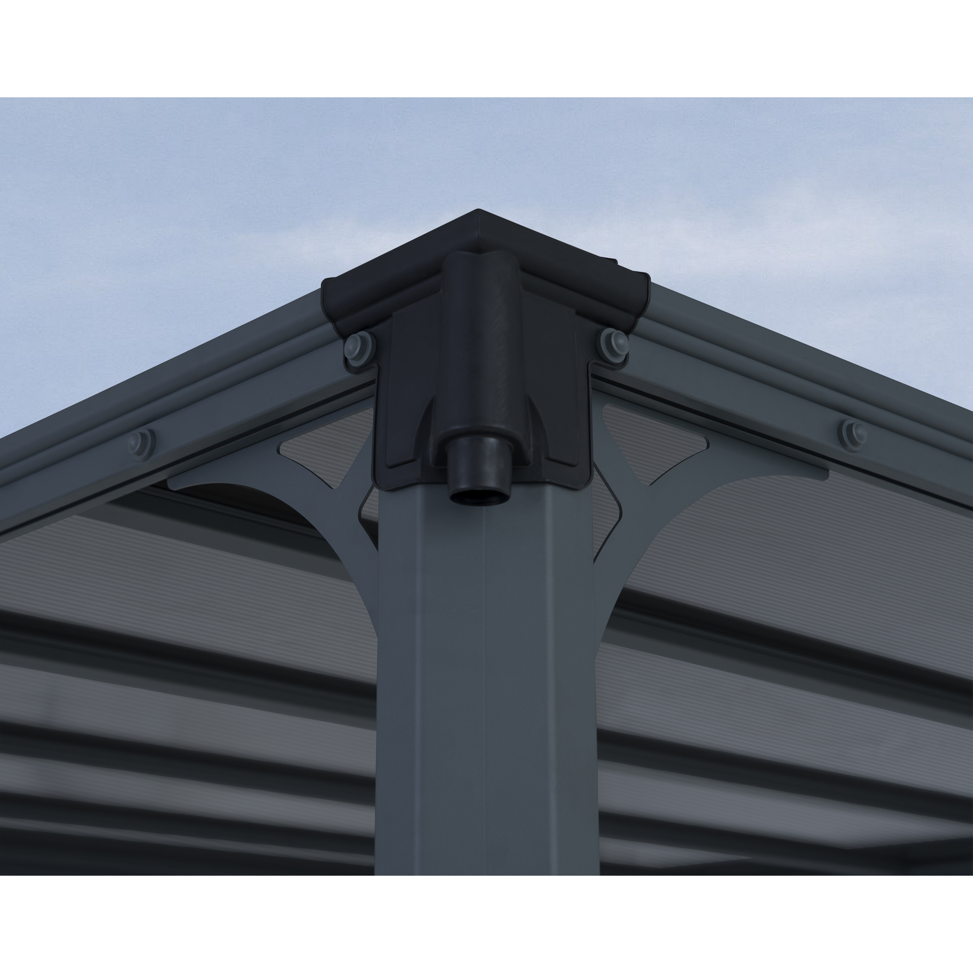 Pavillon 'Milano' anthrazit 309 x 309 cm Polycarbonat grau