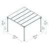 Pavillon 'Milano' anthrazit 309 x 309 cm Polycarbonat grau