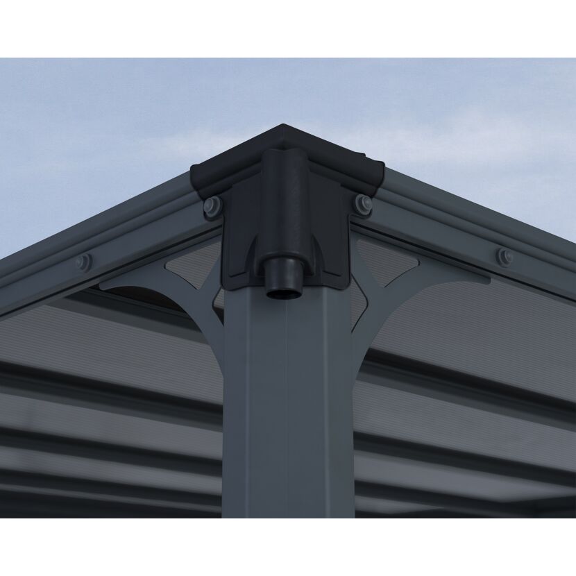 Pavillon 'Milano' anthrazit 309 x 426 cm Polycarbonat grau