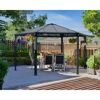 Pavillon 'Monaco' anthrazit 390 x 450 cm Polycarbonat grau