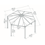 Pavillon 'Monaco' anthrazit 390 x 450 cm Polycarbonat grau