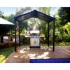 Grillpavillon 'Austin' schwarz 240 x 181 cm Polycarbonat grau