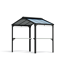 Grillpavillon 'Austin' schwarz 240 x 181 cm Polycarbonat grau